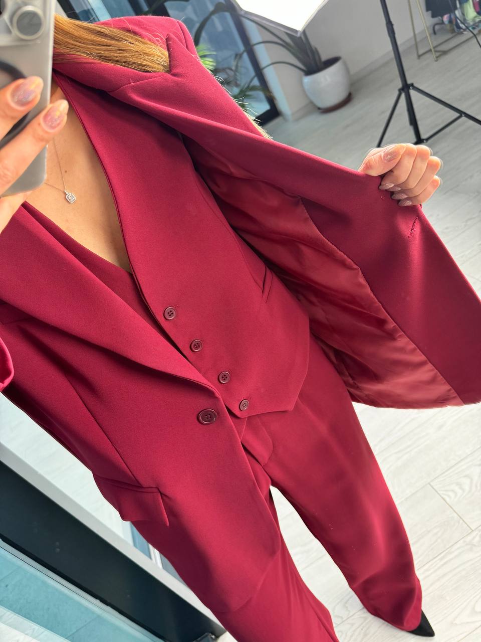 Bordo%20Premium%20Seri%20ithal%20ipekli%20Krep%20Kumaş%20Astarlı%20Blazer%20Ceket